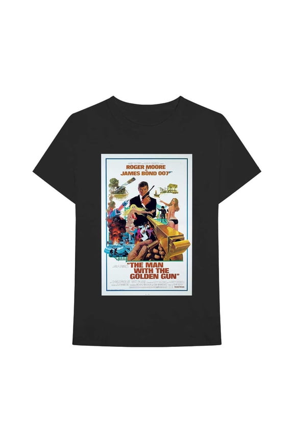 James Bond 007 Unisex T-Shirt The Man With The Golden Gun Poster (Medium)