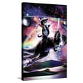 thumbnail image 1 of James Booker - Galaxy Cat on Dinosaur Unicorn In Space Canvas Wall Poster, 22.375" x 34", 1 of 4
