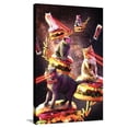 thumbnail image 1 of James Booker - Galaxy Laser Cats On Cheeseburgers Canvas Wall Poster, 22.375" x 34", 1 of 4