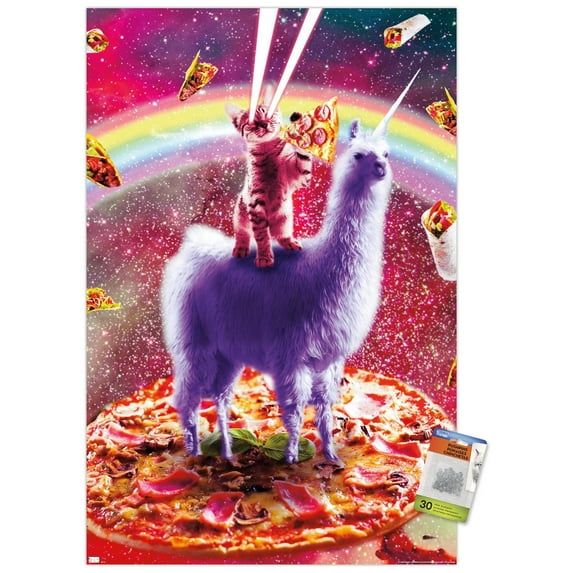James Booker - Laser Eyes Outer Space Wall Poster with Pushpins, 22.375" x 34"