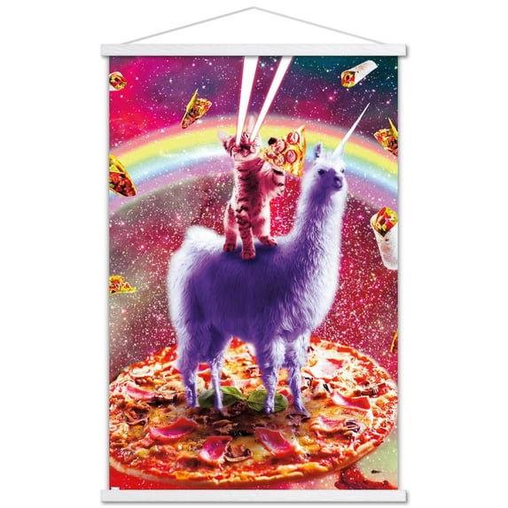 James Booker - Laser Eyes Outer Space Wall Poster with Wooden Magnetic Frame, 22.375" x 34"