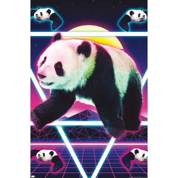 James Booker - Panda Rave Wall Poster, 22.375" x 34"