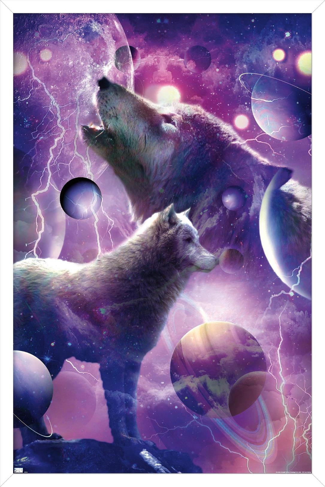 James Booker - Space Wolves Howling Wall Poster, 14.725" x 22.375" Framed