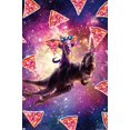 thumbnail image 1 of James Booker - Thug Space Cat On Dinosaur Unicorn Wall Poster, 14.725" x 22.375", 1 of 4