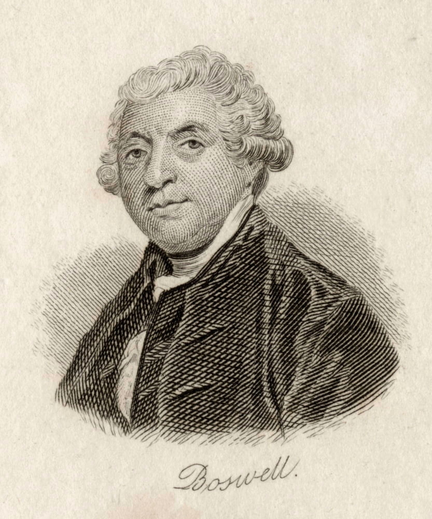 James Boswell 1740-1795 Scottish Lawyer And Essayist Engraved By JWCook Canvas Art - Ken Welsh Design Pics (26 x 32)