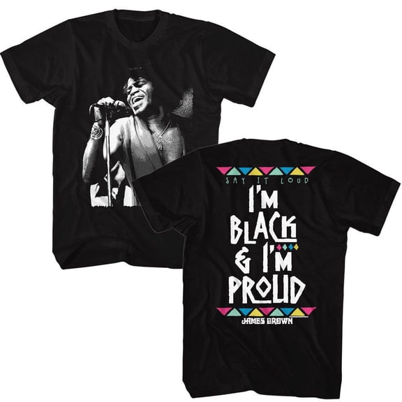 James Brown Black And Proud Black Adult T-Shirt