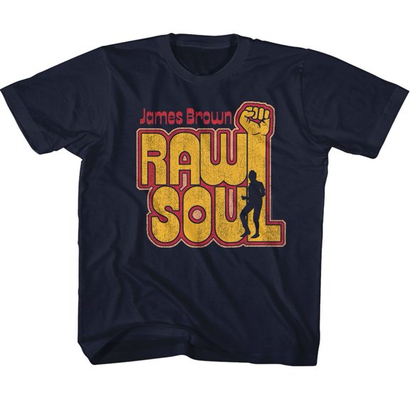 James Brown Raw Soul Navy Youth T-Shirt