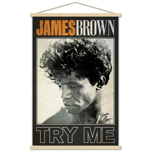James Brown - Try Me Wall Poster with Magnetic Frame, 22.375" x 34"
