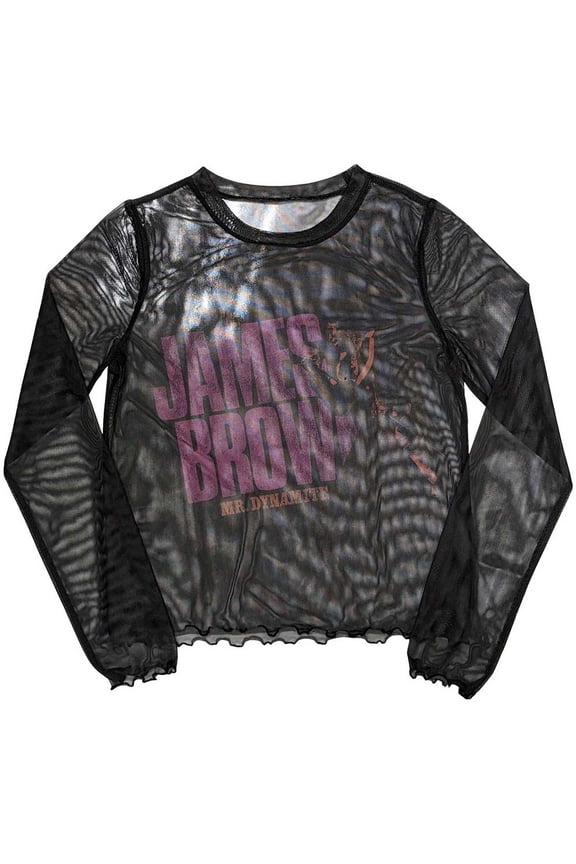 James Brown Women's Long Sleeve T-Shirt: Mr Dynamite (Mesh) (X-Small)