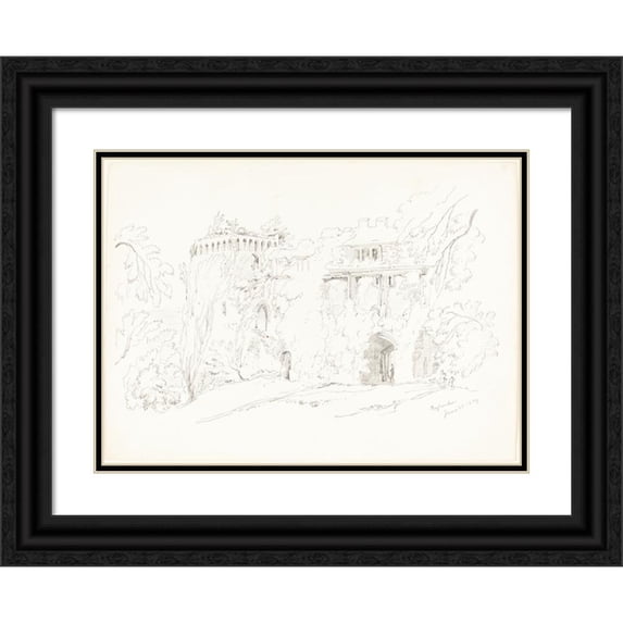 James Bulwer 24x19 Black Ornate Framed Double Matted Museum Art Print Titled: Ragland (1829)