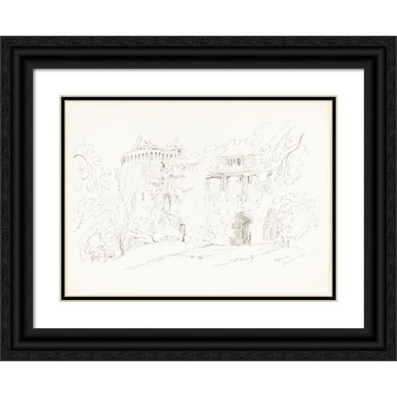 James Bulwer 24x19 Black Ornate Framed Double Matted Museum Art Print Titled: Ragland (1829)