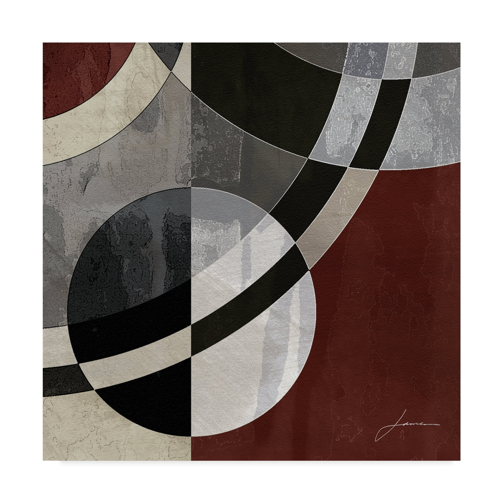 James Burghardt 'Concentric Squares Iii' Canvas Art