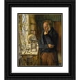 thumbnail image 1 of James Campbell 12x14 Black Ornate Wood Framed Double Matted Museum Art Print Titled: Our Village Clockmaker Solving a Problem, 1 of 5