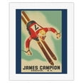 thumbnail image 1 of James Campion Clothing - Hanover New Hampshire - Skiing - Vintage Sports Poster by Sascha Maurer c.1930s - Fine Art Rolled Canvas Print 16in x 20in, 1 of 4