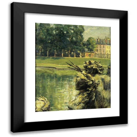 James Carroll Beckwith 12x14 Black Modern Framed Museum Art Print Titled - Neptune Basin, Versailles (1913)