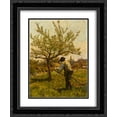 thumbnail image 1 of James Charles 2x Matted 20x24 Black Ornate Framed Art Print 'A Man Scything in an Orchard', 1 of 2