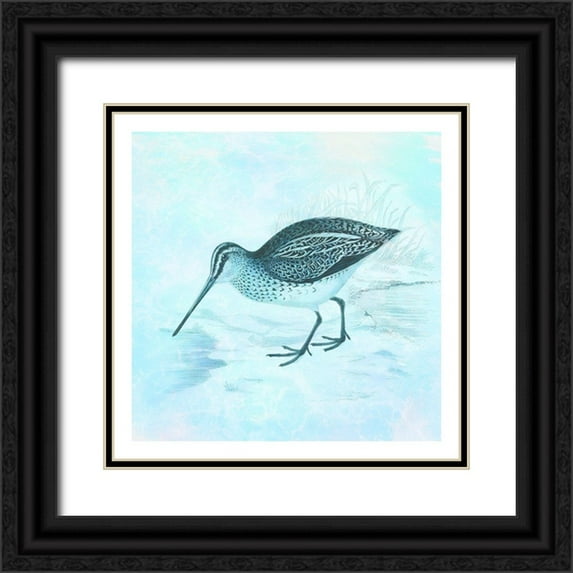 James, Christopher 26x26 Black Ornate Wood Framed with Double Matting Museum Art Print Titled - At The Seashore 2