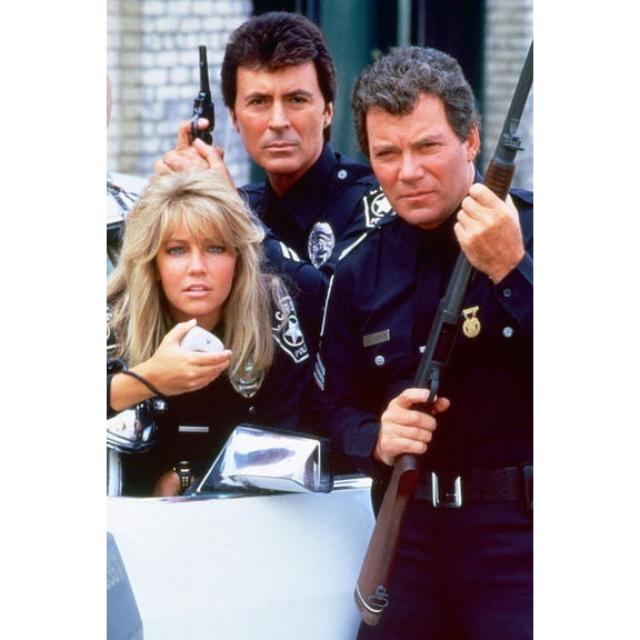 James Darren Heather Locklear and William Shatner with shotgun in T.J. Hooker 24x36 Poster