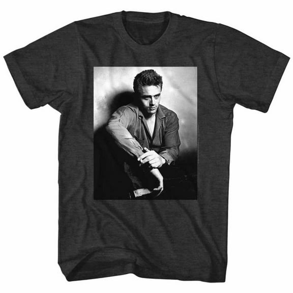 James Dean Broody Black Heather Adult T-Shirt