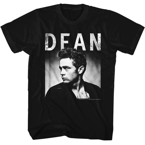 James Dean Bw Wall Black Adult T-Shirt Xl