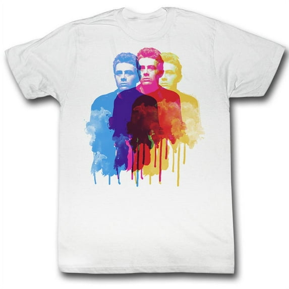 James Dean Color Ghost White Adult T-Shirt