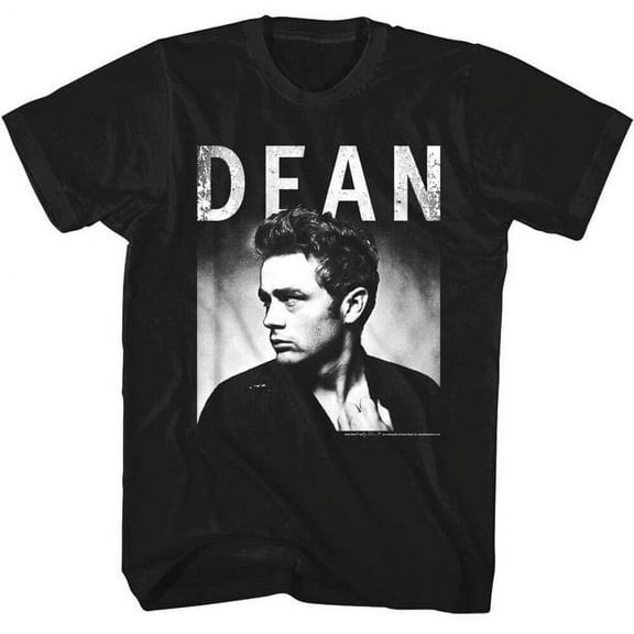 James Dean Bw Wall Black Adult T-Shirt