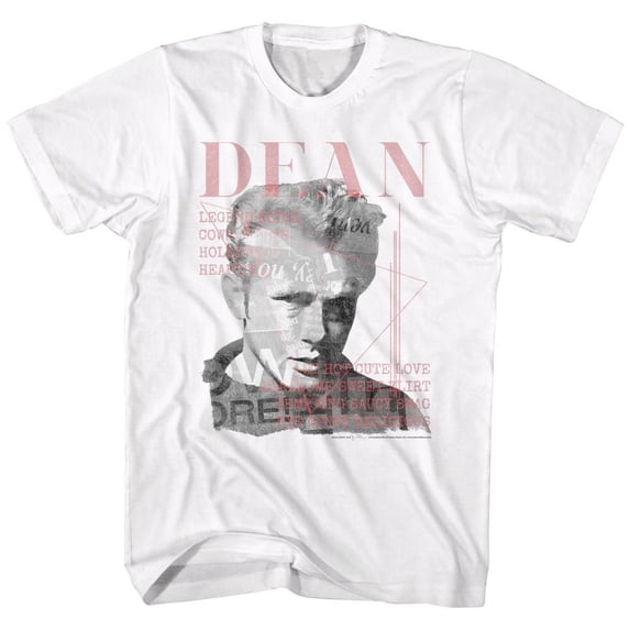 James Dean Faded Dean White Adult T-Shirt 6Xl