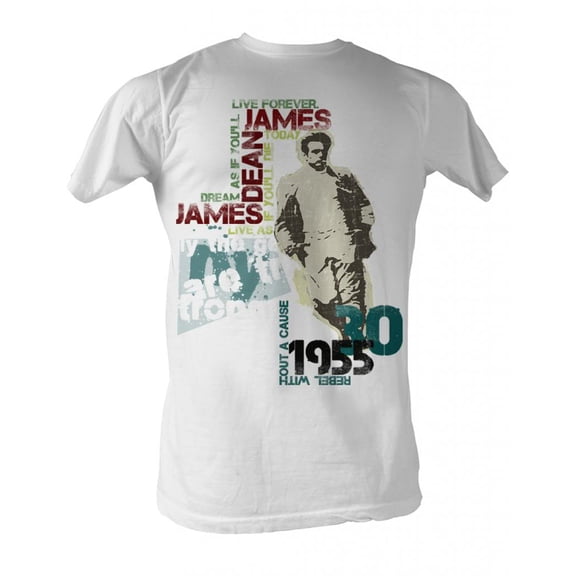 James Dean Icons Dean Typography Adult Short Sleeve T Shirt