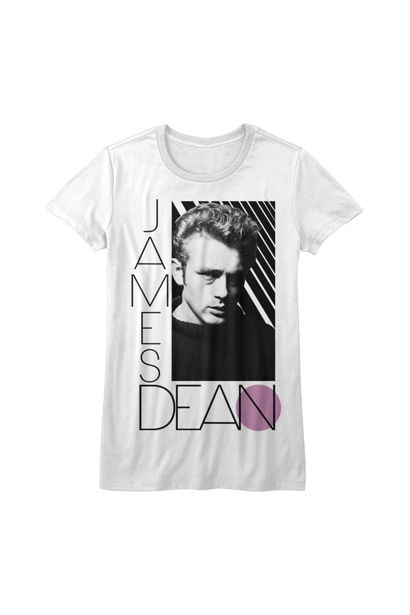 James Dean Old Skool White Junior Women's T-Shirt