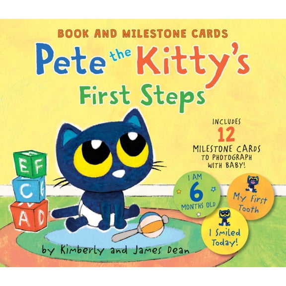 James Dean: Pete the Kitty's First Steps: Book and Milestone Cards (Board Book)