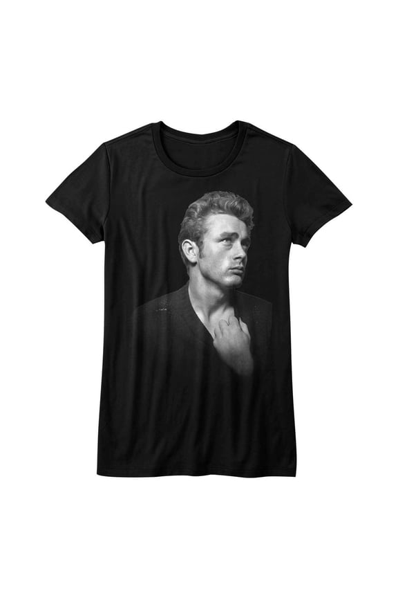James Dean Pretty Boy Black Junior Women's T-Shirt
