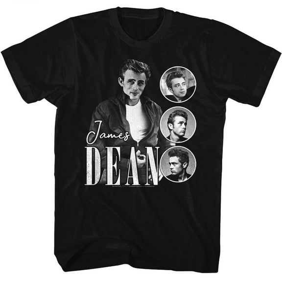 James Dean Three Circles Black Adult T-Shirt