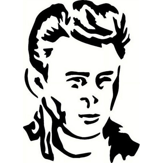 James Dean Wall Decal By Scripture Wall Art. Vinyl Wall Art, Inspirational Vinyl Stencils and More and More. Made in the Usa.
