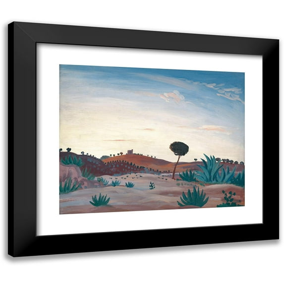 James Dickson Innes 18x15 Black Modern Framed Museum Art Print Titled - Spanish Landscape (1912)