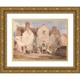thumbnail image 1 of James Duffield Harding 14x12 Gold Ornate Wood Frame and Double Matted Museum Art Print Titled - Fishermen's Houses at Sculcoats Near Hull, Yorkshire (1827), 1 of 4
