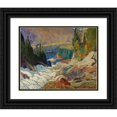 thumbnail image 1 of James Edward Hervey MacDonald 18x15 Black Ornate Wood Framed Double Matted Museum Art Print Titled - Falls, Montreal River (1920), 1 of 5