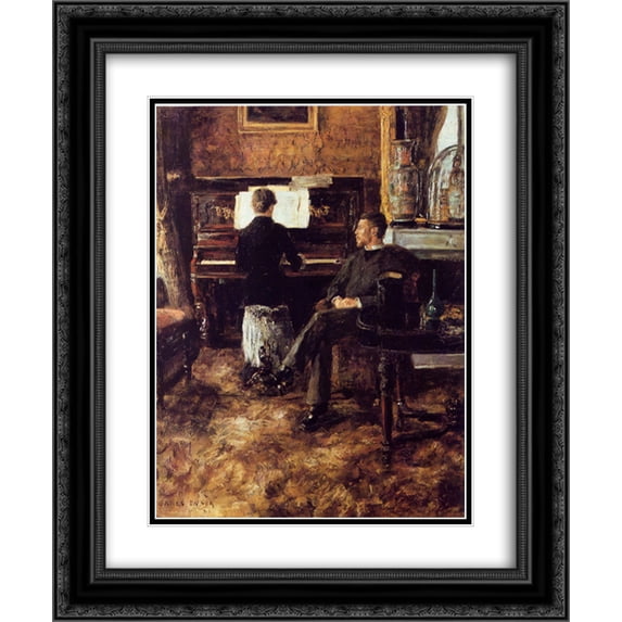 James Ensor 2x Matted 20x24 Black Ornate Framed Art Print 'Russian Music'