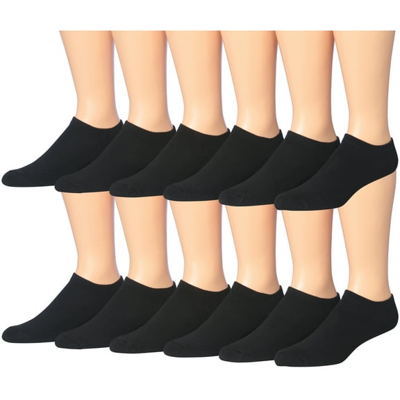 James Fiallo Men's 12-Pairs Performance Low Cut Athletic Sport Socks 2902