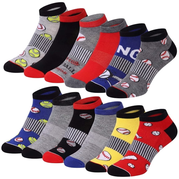 James Fiallo Men's 12-Pairs Performance Low Cut Athletic Sport Socks