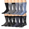 thumbnail image 1 of James Fiallo Mens 12-Pairs Funny Funky Crazy Novelty Colorful Patterned Dress Socks M199-12, 1 of 5