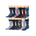 thumbnail image 1 of James Fiallo Mens 12-Pairs Funny Funky Crazy Novelty Colorful Patterned Dress Socks M201-12, 1 of 4