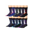 thumbnail image 1 of James Fiallo Mens 12-Pairs Funny Funky Crazy Novelty Colorful Patterned Dress Socks M203-12, 1 of 5