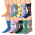 thumbnail image 1 of James Fiallo Mens 12-Pairs Funny Funky Crazy Novelty Colorful Patterned Dress Socks M179-12, 1 of 5