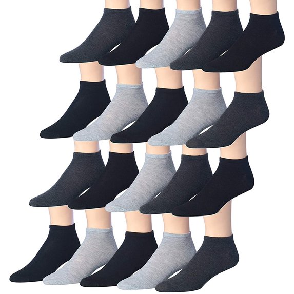 James FialloÂ&nbsp;Men's 20 Pairs Classy Extra Lightweight Colorful Patterned Low Cut/No Show Socks (MN03-A-20)