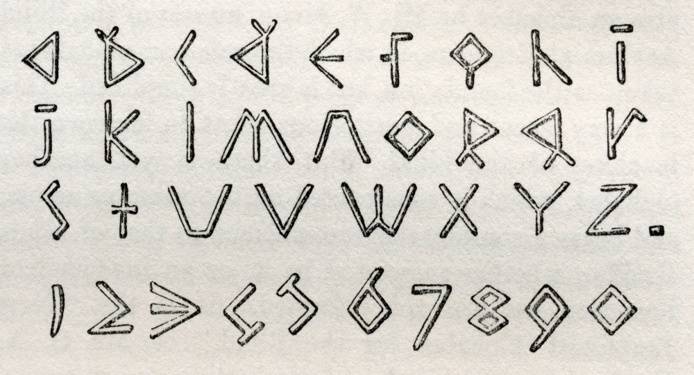 James Galls Triangular Tactile Alphabet And Numerals For The Blind From Cyclopaedia Of Useful Arts And Manufactures By Charles Tomlinson Canvas Art - Ken Welsh Design Pics (19 x 10)