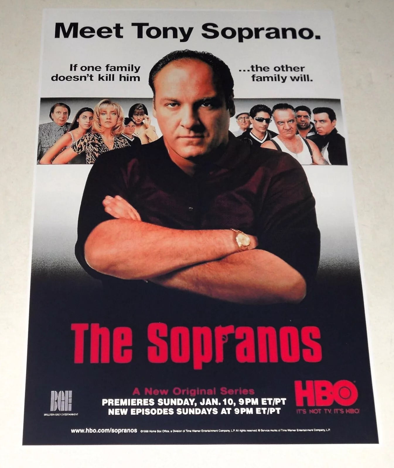 James Gandolfini Tony Soprano 1998 HBO Poster Promo 19
