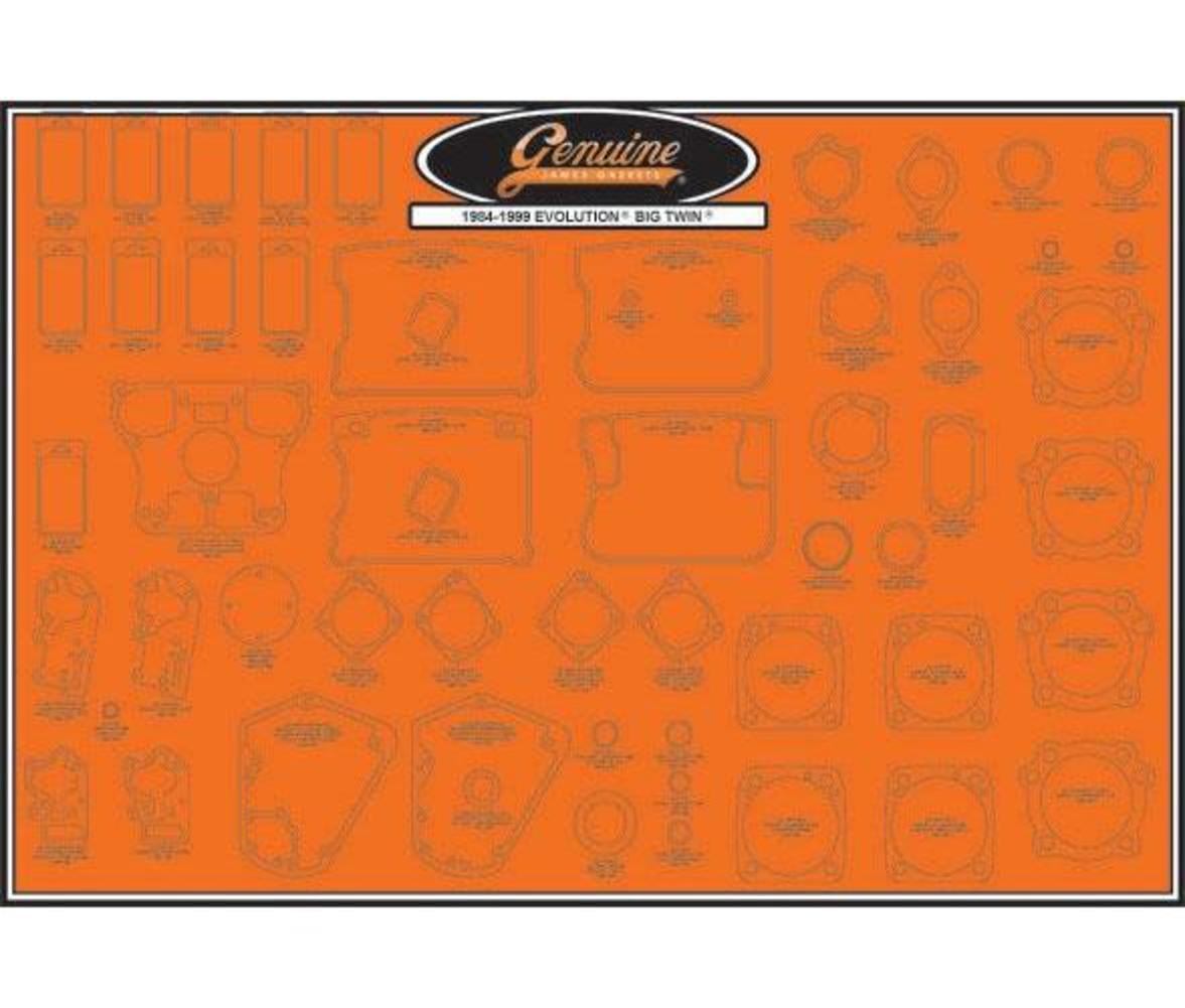 James Gasket 99000EVBT Gasket Display Board Evolution Big Twin