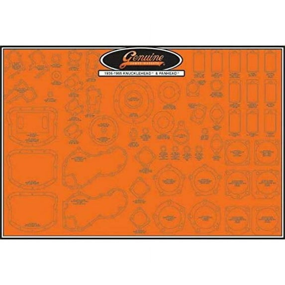 James Gaskets Gasket Display Board - Knucklehead and Panhead