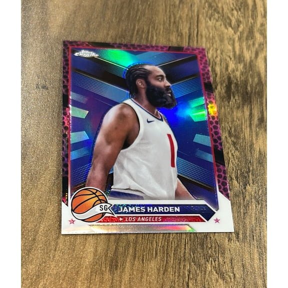 James Harden 2023-24 Topps Chrome - Pink Refractors 31 trading card