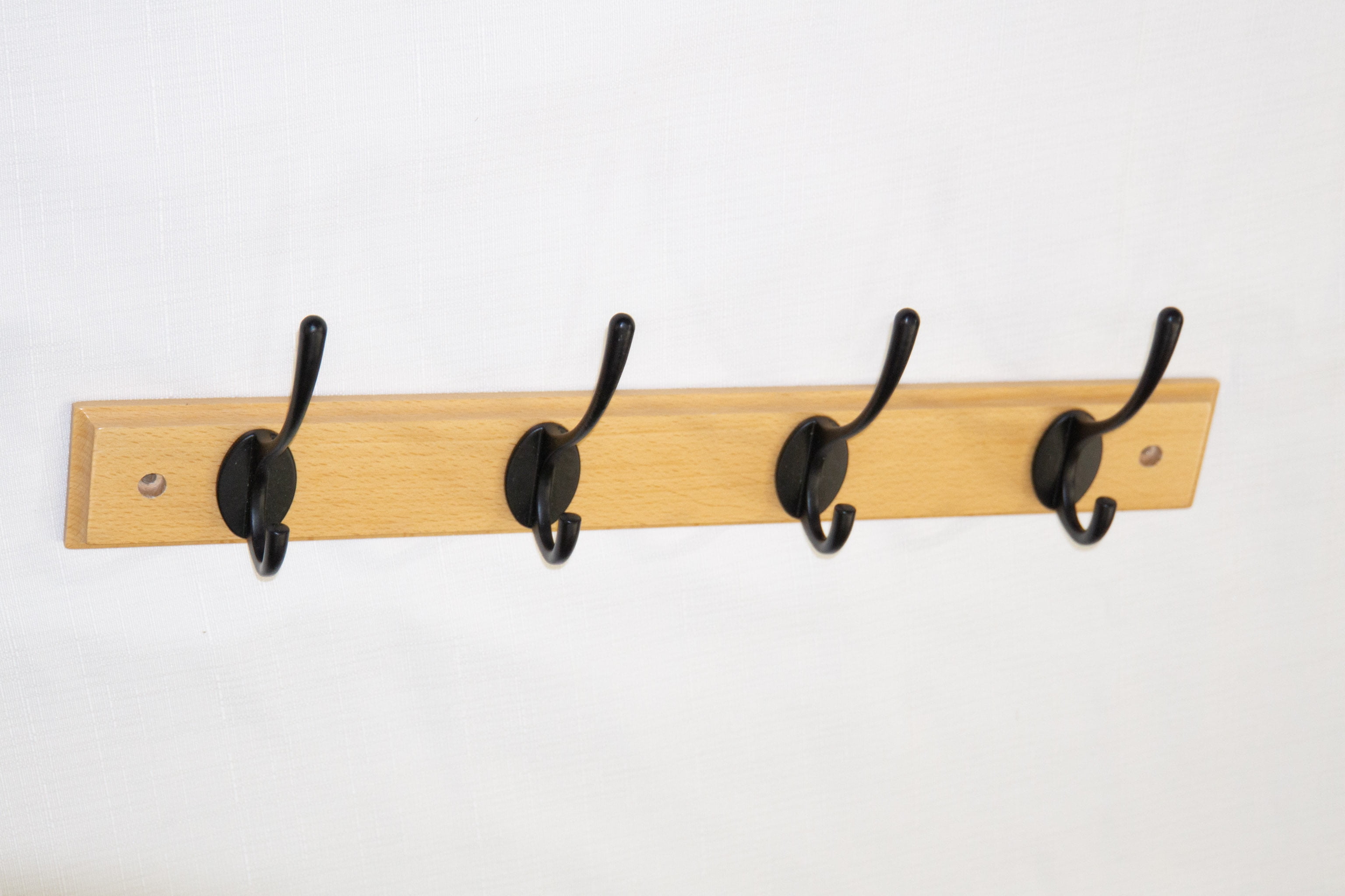 James Hardware 4-Hook Wall-Mounted Coat Hook Rail and Hook Rack with ...